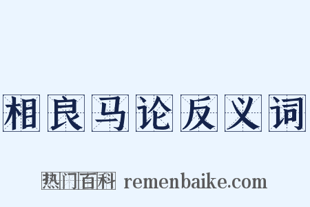 相良马论反义词是什么意思的图片